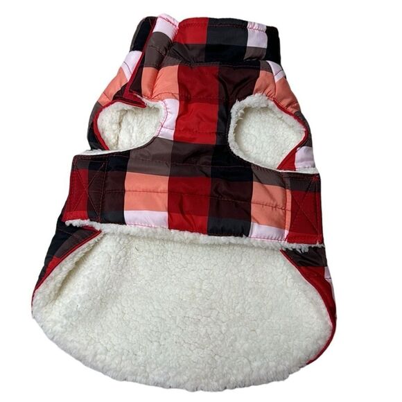 Luv Gear Plaid Fleece Dog Jacket. Size Small. - Picture 5 of 8